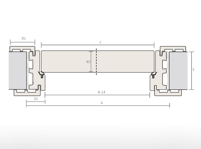 Aro em WPC para porta batente